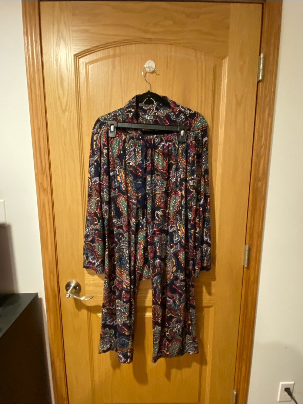 Croft & Barrow Women’s Size Large Button Down Pajama Shirt & Pants Set